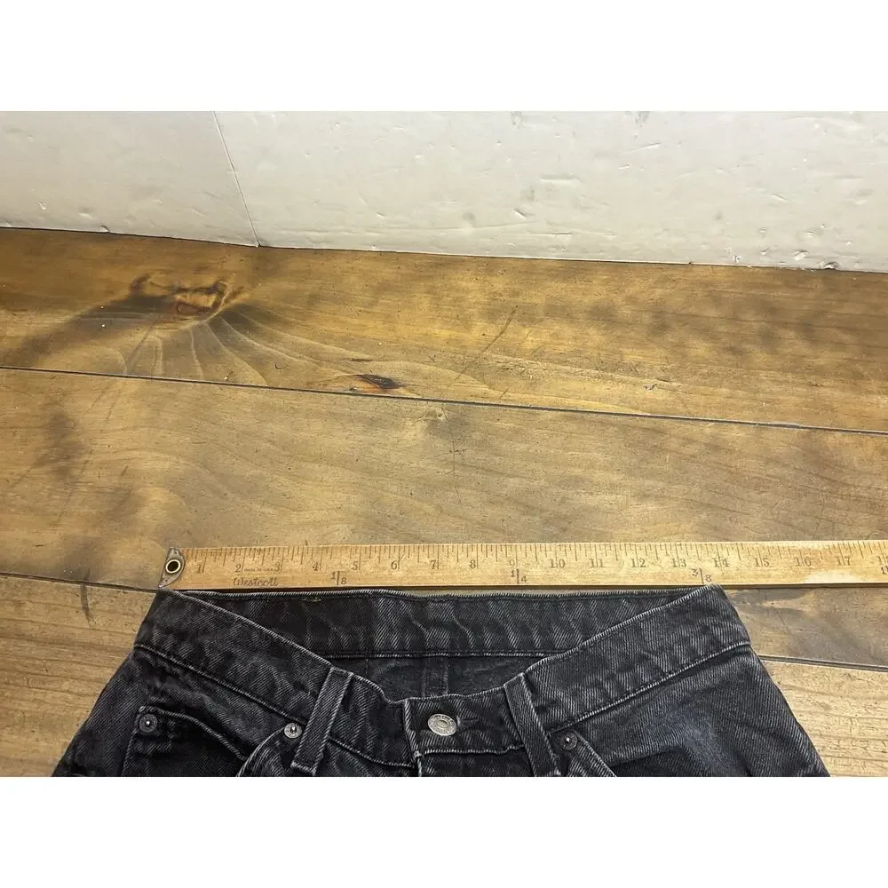 Vintage Levi's 560 Jeans Mens 29x32 Loose Fit Tapered Black USA Orange Tab